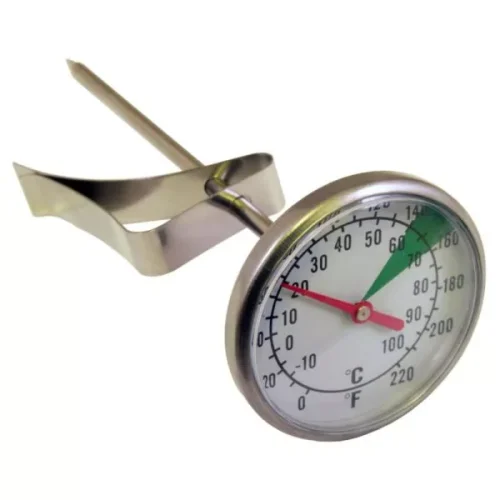 Milk steaming thermometer