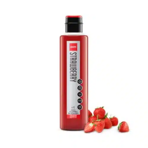 Ann image of a strawberry syrup shott bottle