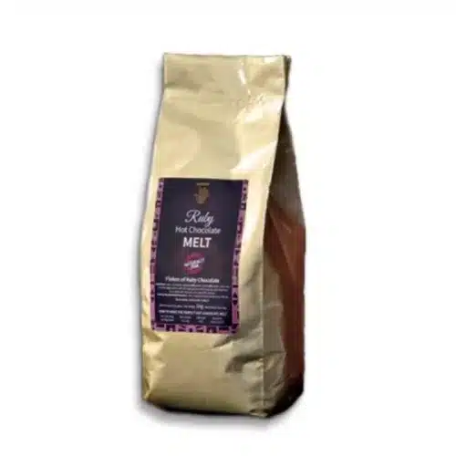 An image of a bag of ruby hot chocolate melt